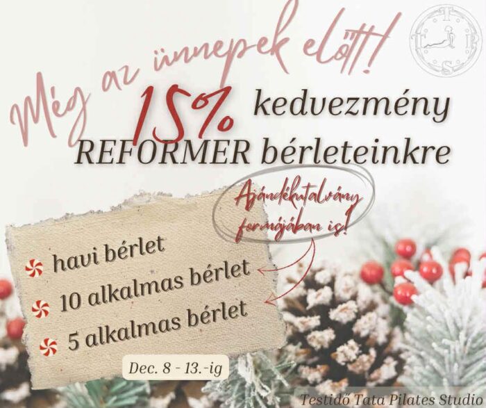 15% bérlet kedvezmény